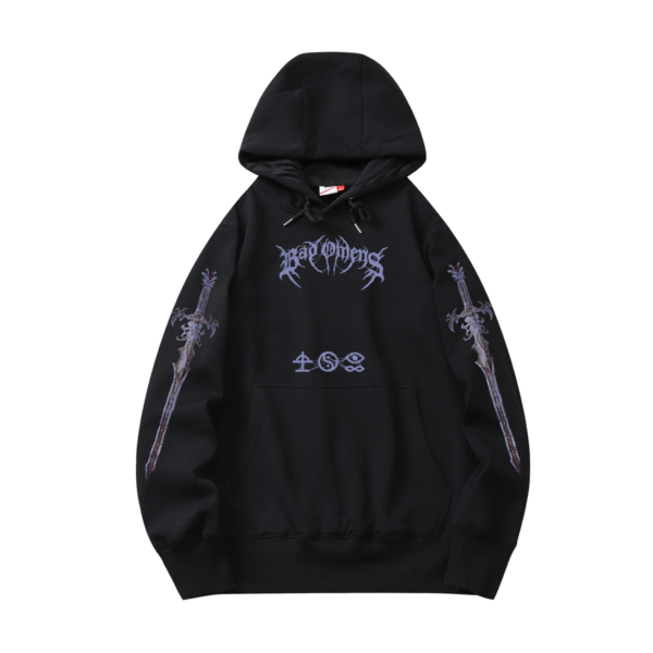 Black Metal Logo Hoodie